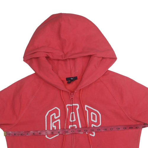 GAP Women's Red Full Zip Hoodie Size M Cotton Blend Casual Sweatshirt
