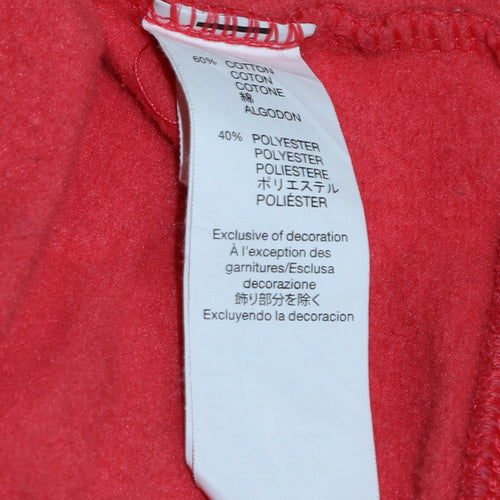 GAP Women's Red Full Zip Hoodie Size M Cotton Blend Casual Sweatshirt