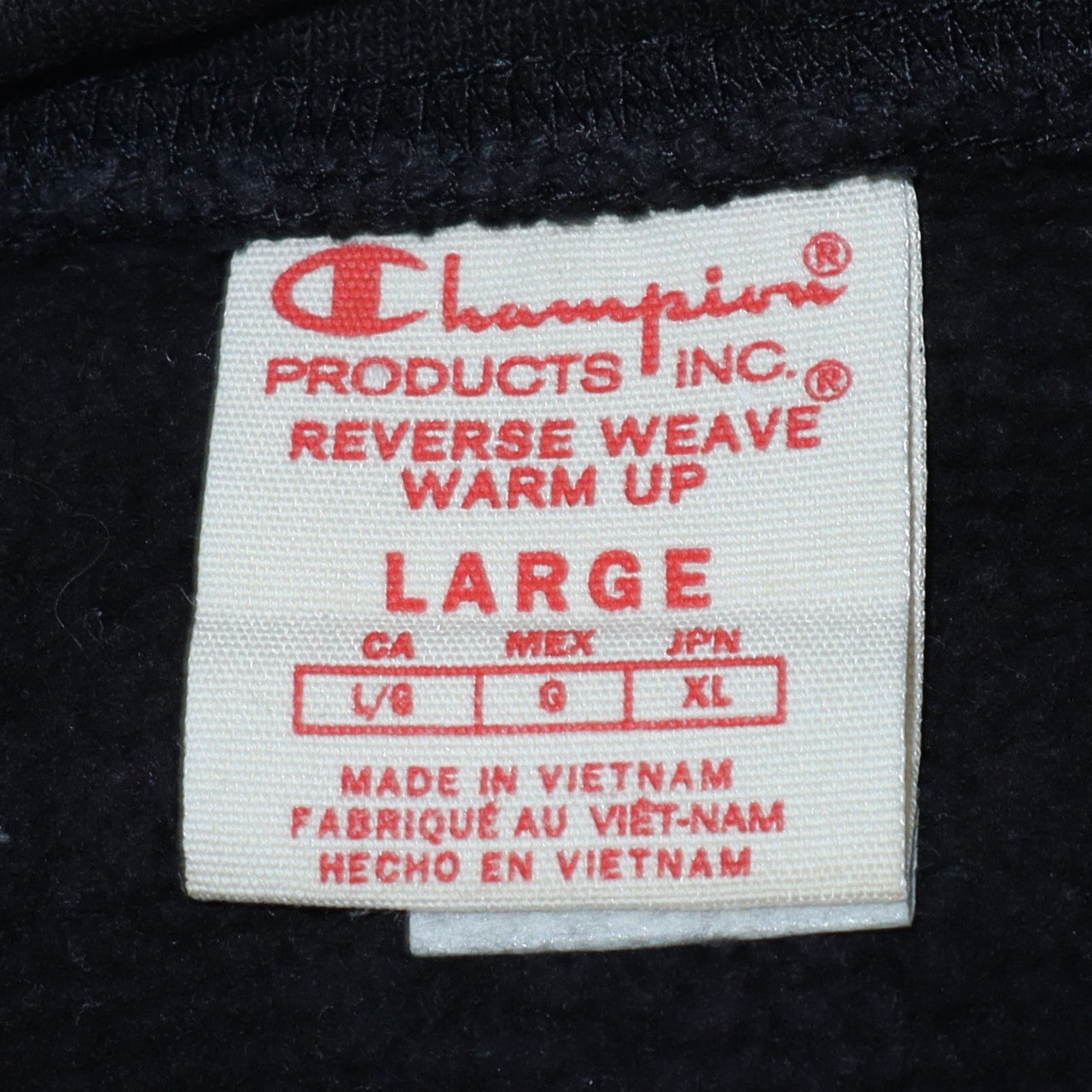 Champion Men's Black Large 1/4 Zip Reverse Weave Sweatshirt