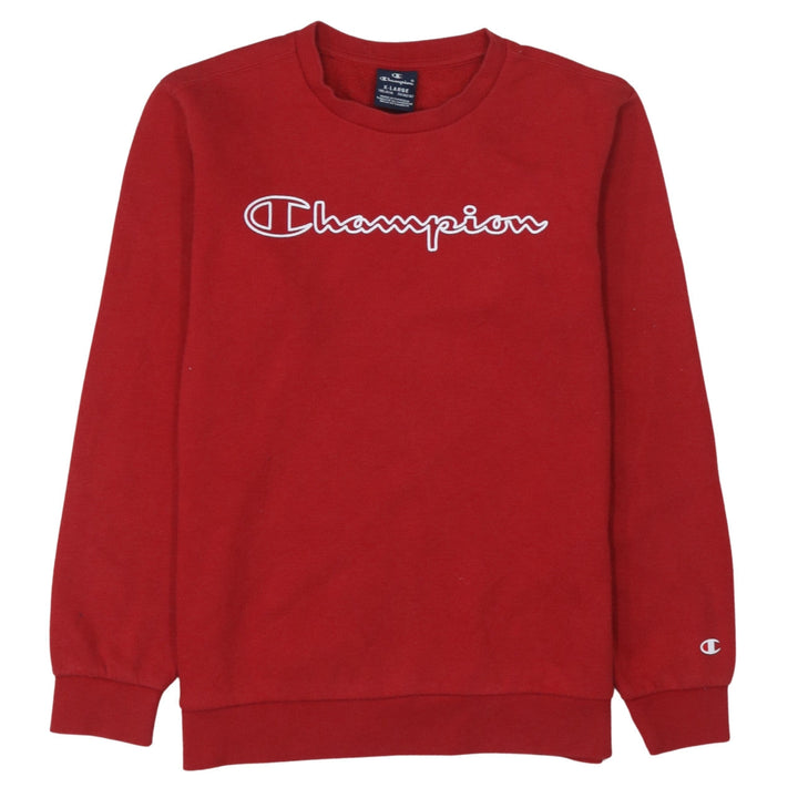 Champion Teens Red XL Pullover Crew Neck Fleece Sweatshirt
