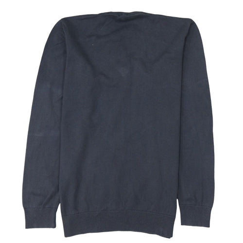 Polo Ralph Lauren Men's Blue V-Neck Cotton Pullover Sweatshirt L