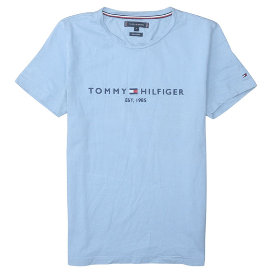 Tommy Hilfiger Men's Blue Logo Organic Cotton T-Shirt M