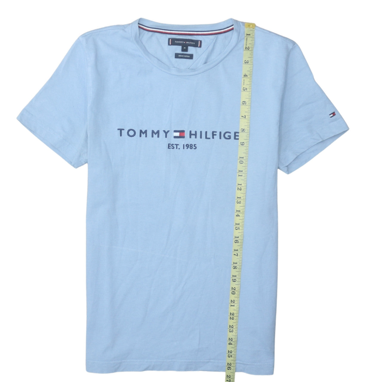 Tommy Hilfiger Men's Blue Logo Organic Cotton T-Shirt M