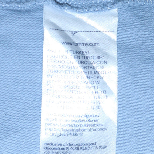 Tommy Hilfiger Men's Blue Logo Organic Cotton T-Shirt M