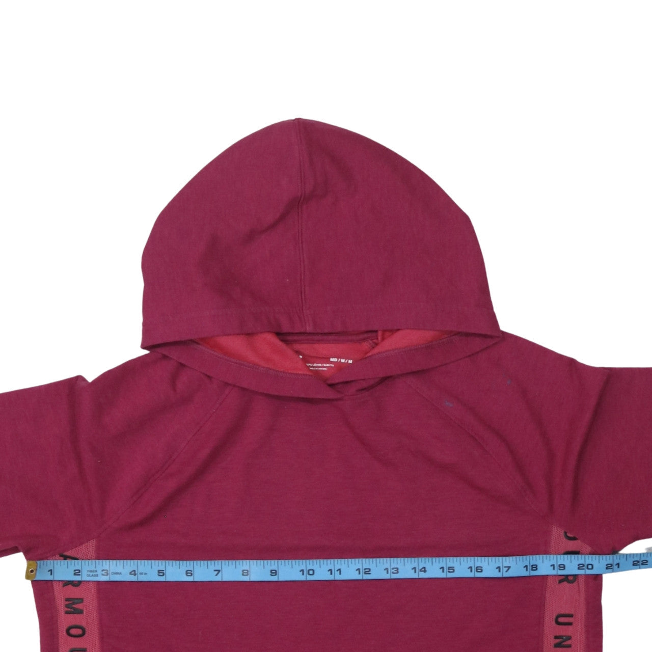 Under Armour Womens Burgundy Hoodie Medium Loose Fit Pullover