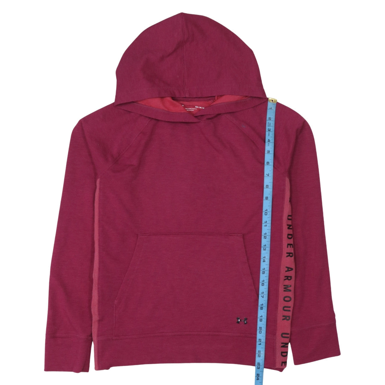 Under Armour Womens Burgundy Hoodie Medium Loose Fit Pullover