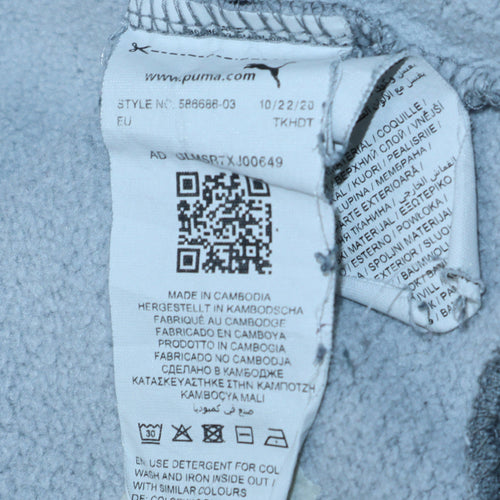 Puma Mens Grey XL Pullover Hoodie Fleece Logo Sweatshirt