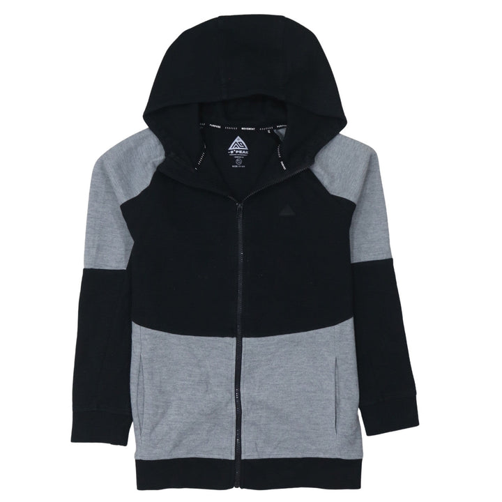 -9° PEAK Teens Black Grey Full Zip Hoodie 13-14Y Regular Fit