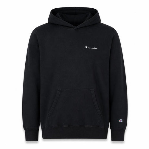 Champion Men's Black Pullover Hoodie Size L Logo Fleece Sweatshirt