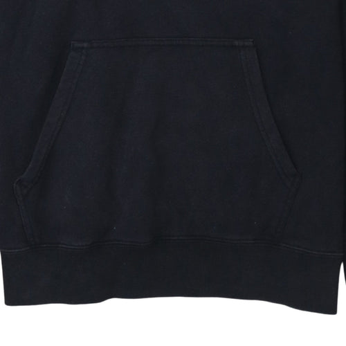 Champion Men's Black Pullover Hoodie Size L Logo Fleece Sweatshirt
