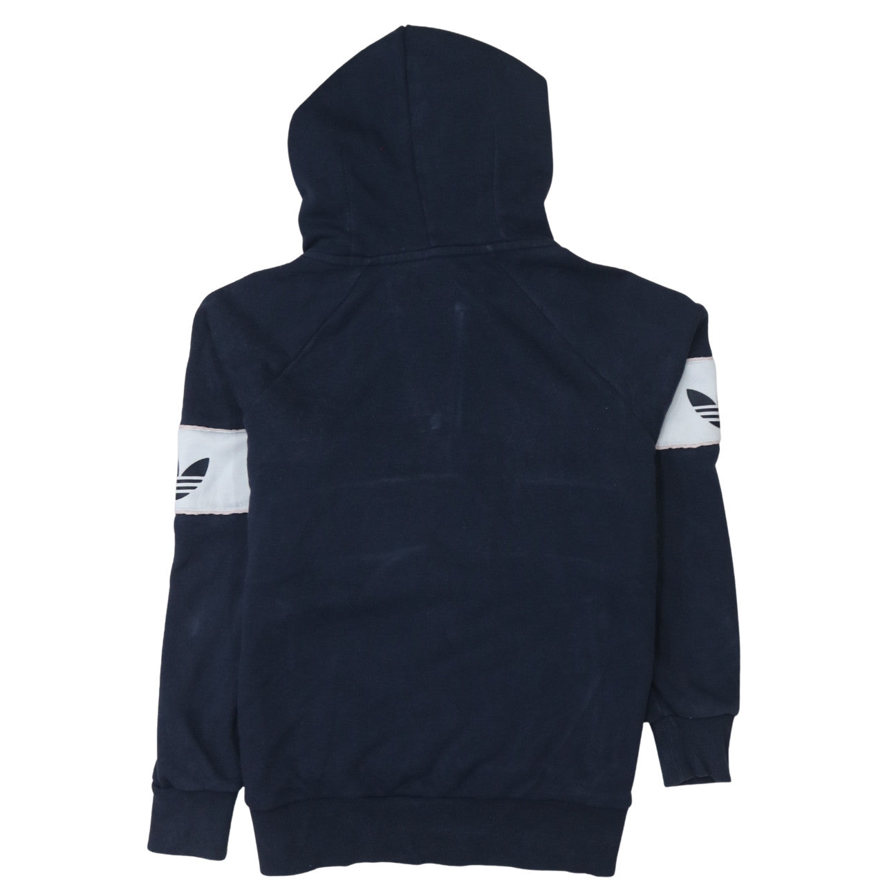 Adidas Mens Blue Small 1/2 Zip Logo Hoodie Pullover Sweatshirt