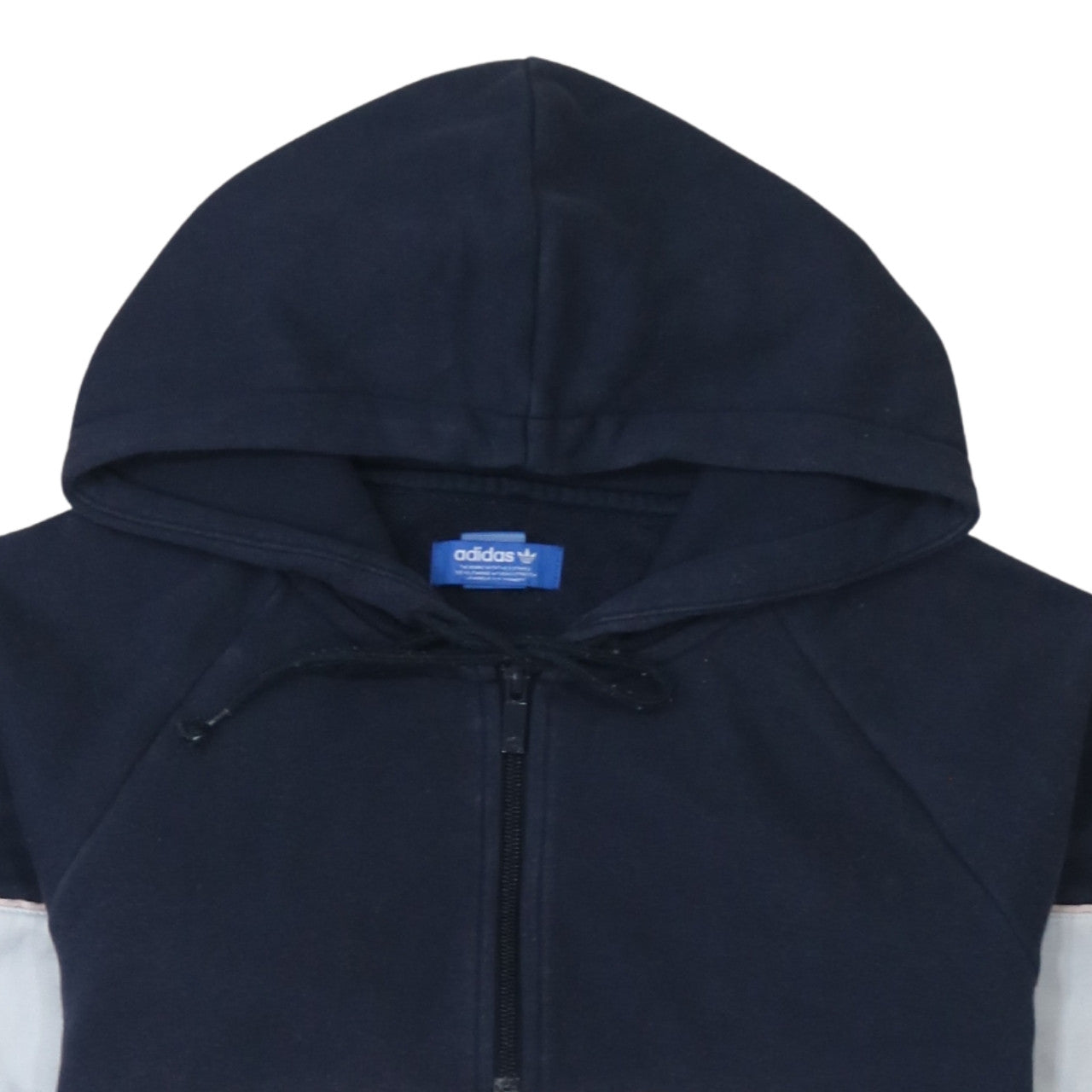 Adidas Mens Blue Small 1/2 Zip Logo Hoodie Pullover Sweatshirt