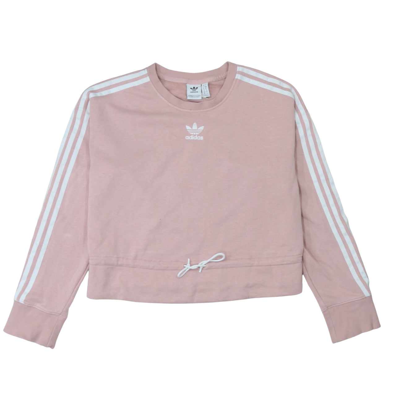 Adidas Womens Pink Crew Neck Long Sleeve Pullover Sweatshirt Size 10