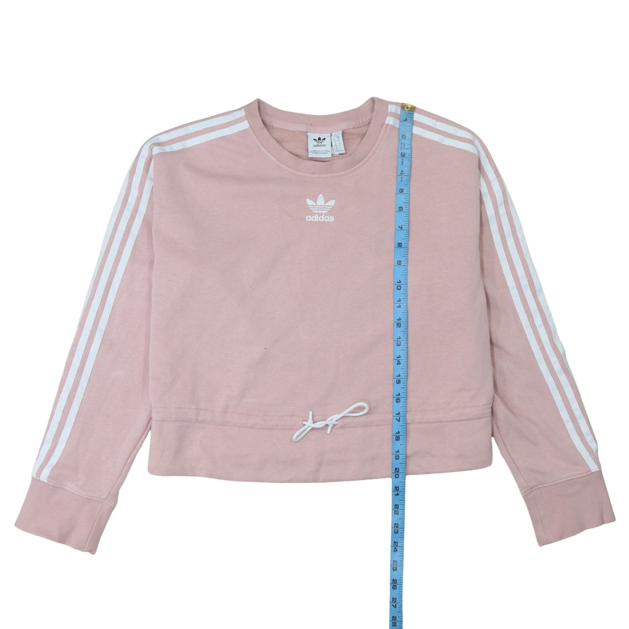 Adidas Womens Pink Crew Neck Long Sleeve Pullover Sweatshirt Size 10