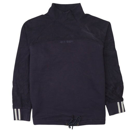 Adidas Men's Blue Pullover Sweatshirt Size S High Neck Sportswear