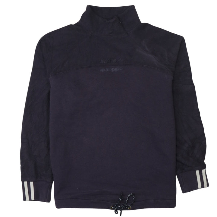 Adidas Men's Blue Pullover Sweatshirt Size S High Neck Sportswear