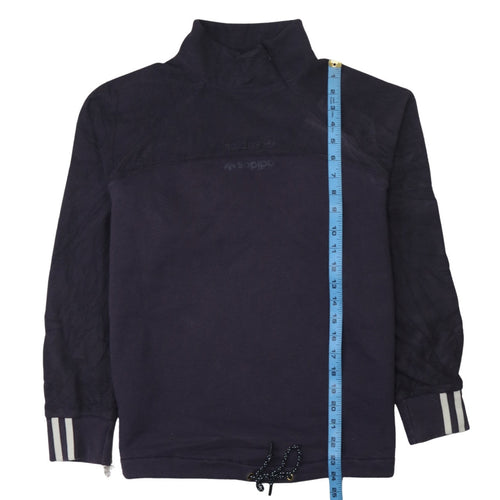 Adidas Men's Blue Pullover Sweatshirt Size S High Neck Sportswear