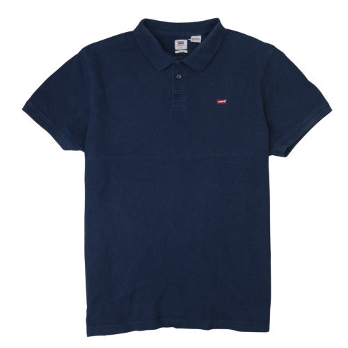 Levi's Men's Blue XL Regular Fit Cotton Polo Shirt