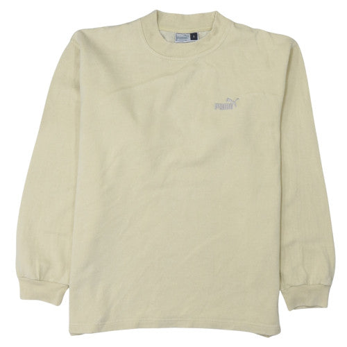 Puma Mens Beige Crew Neck Pullover Sweatshirt Size L