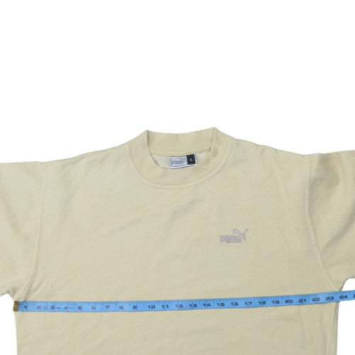 Puma Mens Beige Crew Neck Pullover Sweatshirt Size L