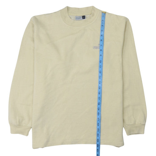 Puma Mens Beige Crew Neck Pullover Sweatshirt Size L