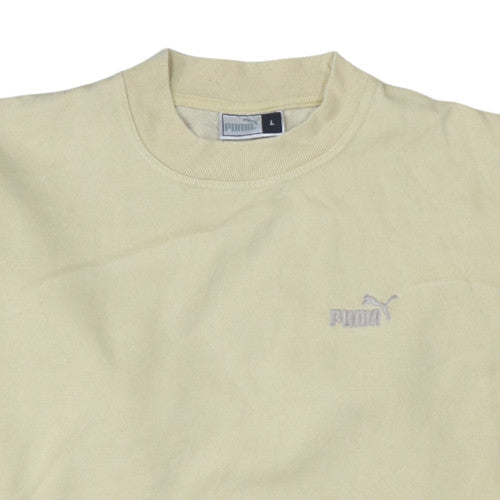 Puma Mens Beige Crew Neck Pullover Sweatshirt Size L