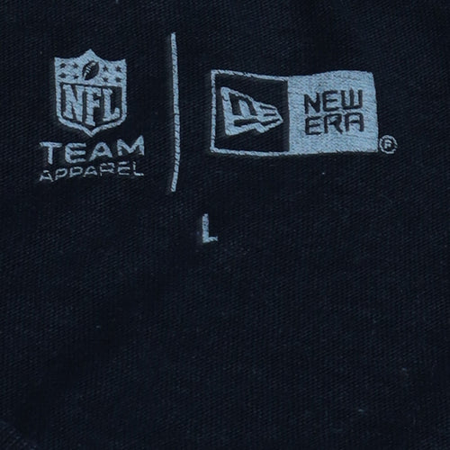 New Era Mens Black NFL Seattle Seahawks Logo T-Shirt Size L