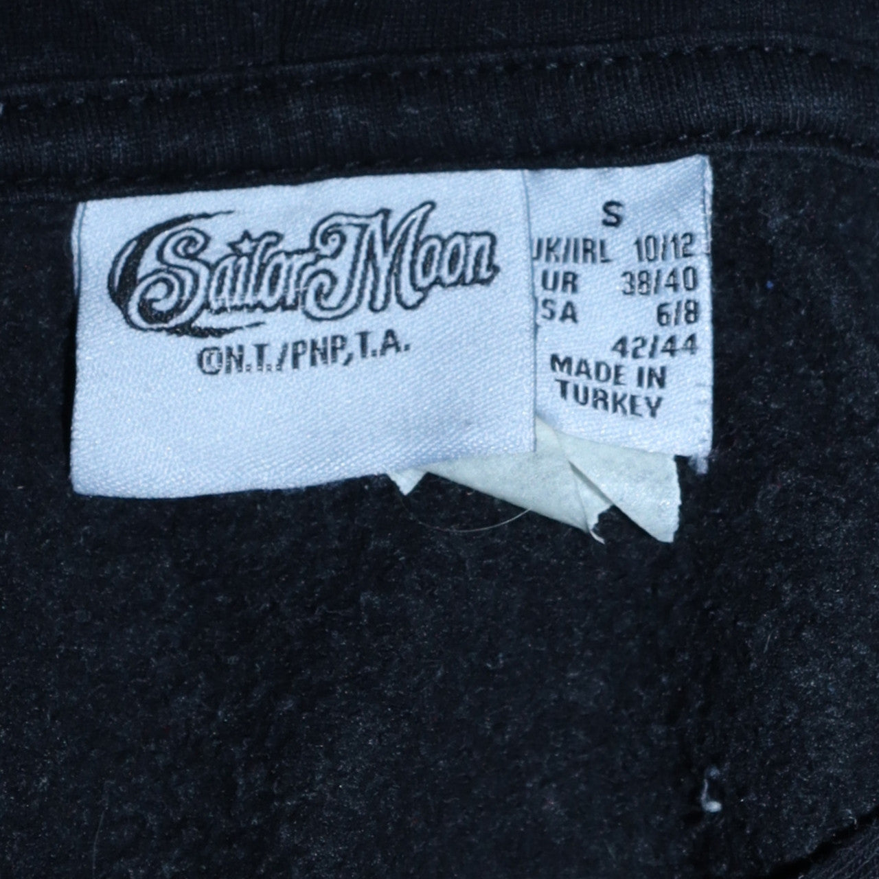 Sailor Moon Women's Black Pullover Hoodie Size 10 Graphic Print