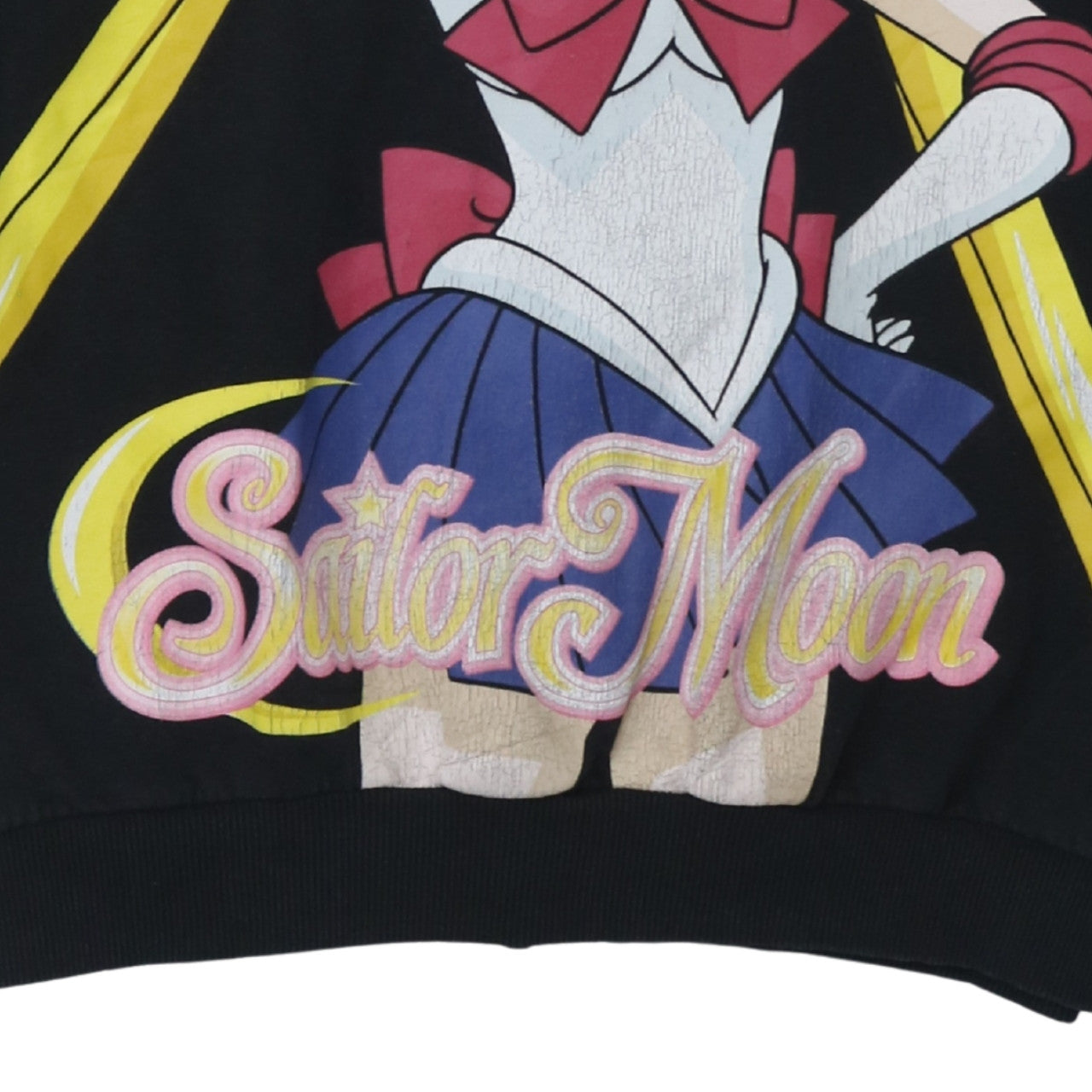 Sailor Moon Women's Black Pullover Hoodie Size 10 Graphic Print