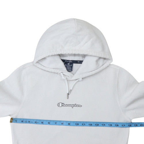 Champion Men's White XS Pullover Hoodie with Logo Front Pocket