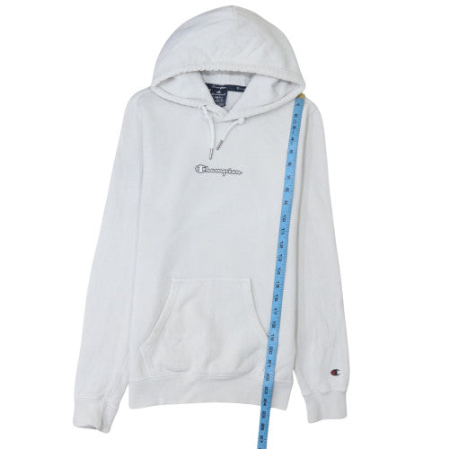 Champion Men's White XS Pullover Hoodie with Logo Front Pocket