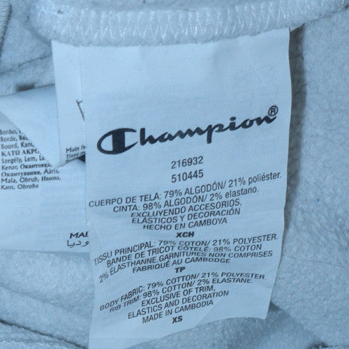 Champion Men's White XS Pullover Hoodie with Logo Front Pocket