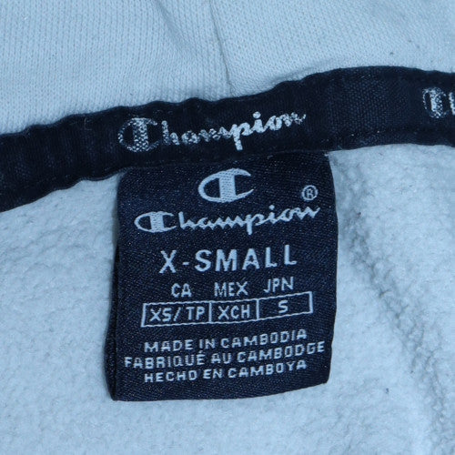 Champion Men's White XS Pullover Hoodie with Logo Front Pocket