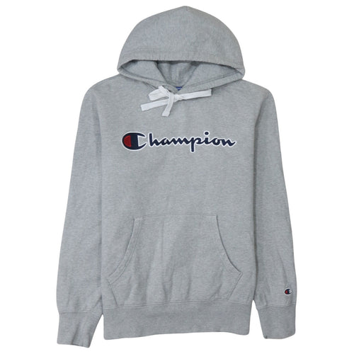 Champion Men's Grey Pullover Hoodie Large Sports Style