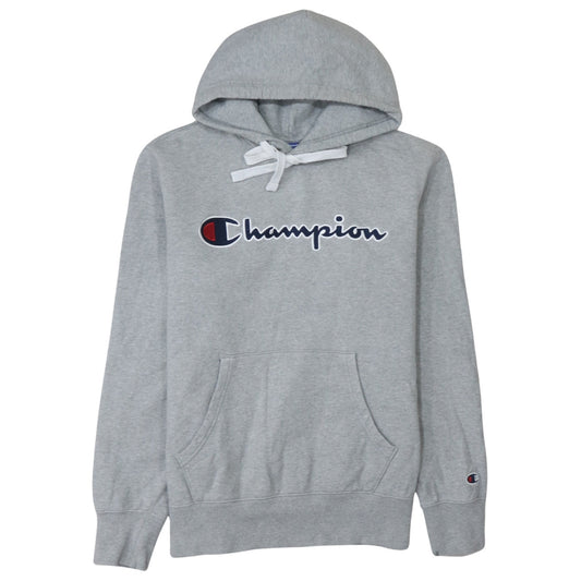 Champion Men's Grey Pullover Hoodie Large Sports Style