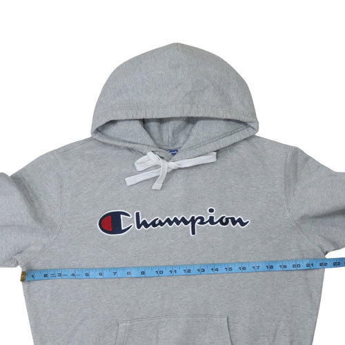 Champion Men's Grey Pullover Hoodie Large Sports Style