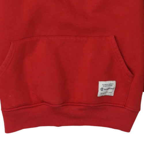 Champion Men’s Red Pullover Hoodie Medium Embroidered Logo Fleece