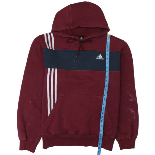 Adidas Men's Burgundy Hoodie L Pullover Fleece All Seasons Sportswear
