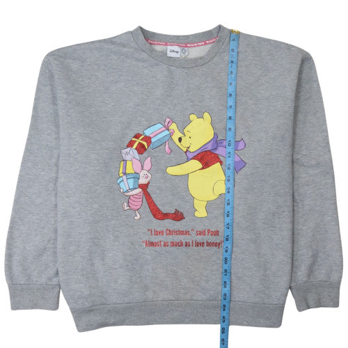Disney Womens Grey Winnie the Pooh Christmas Sweatshirt 2XL