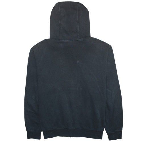 Nike Men's Black XL Full Zip Hoodie with Blue Logo