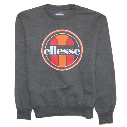 Ellesse Mens Grey Crew Neck Logo Sweatshirt M Regular Fit