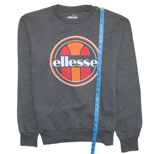 Ellesse Mens Grey Crew Neck Logo Sweatshirt M Regular Fit