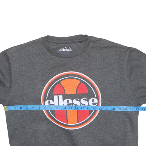 Ellesse Mens Grey Crew Neck Logo Sweatshirt M Regular Fit