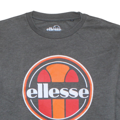 Ellesse Mens Grey Crew Neck Logo Sweatshirt M Regular Fit