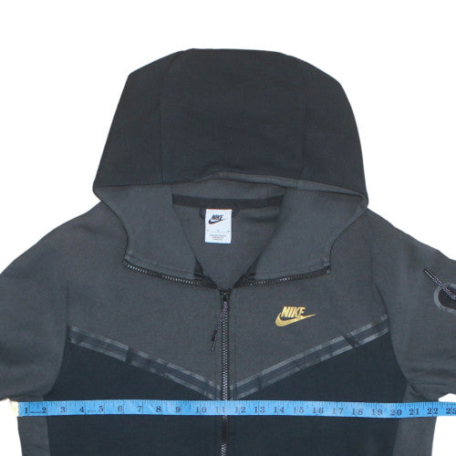 Nike Mens Grey Medium Full Zip Hoodie Fleece Sweatshirt