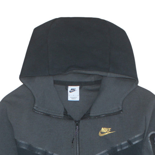 Nike Mens Grey Medium Full Zip Hoodie Fleece Sweatshirt