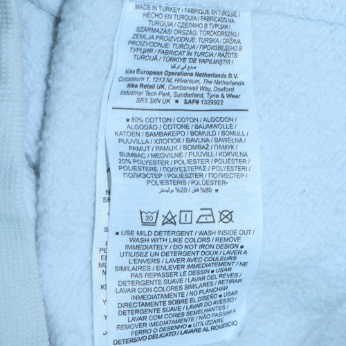 Nike Men's White Pullover Sweatshirt M Graphic Logo Fleece