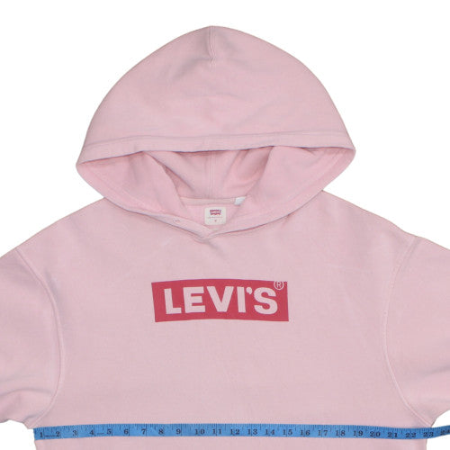 Levi's Women Pink Relaxed Fit Cotton Hoodie Medium
