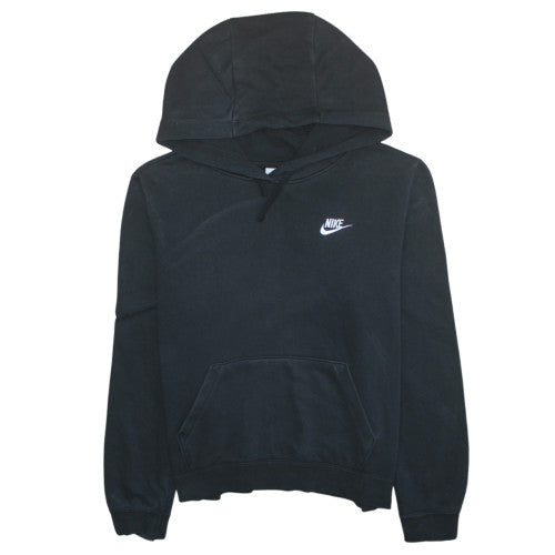 Nike Men's Black Pullover Hoodie M Regular Fit Fleece Logo Sweatshirt