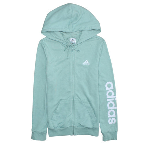 Adidas Womens Mint Green Full Zip Hoodie XS Cotton Blend